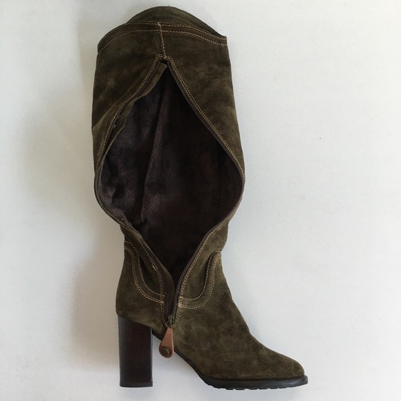 Fabianelli EU 36 Green Suede High Boots - Picture 3 of 16
